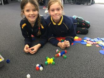 04 The cross pattern was an activity from NZ Maths. A data table was used to find the rule of plus4 for this pattern