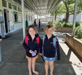 Happy to be at school.
