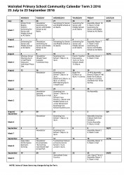 WPS Community Calendar Term 3 2016