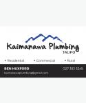 Kaimanawa Plumbing bcard Ben Huxford FA 1